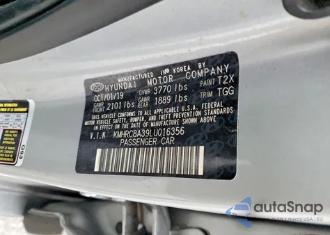 2020 Hyundai Venue Sel z USA, uszkodzony, nr VIN KMHRC8A39LU016356